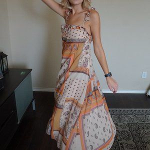 Zara Paisley Patchwork Print Maxi